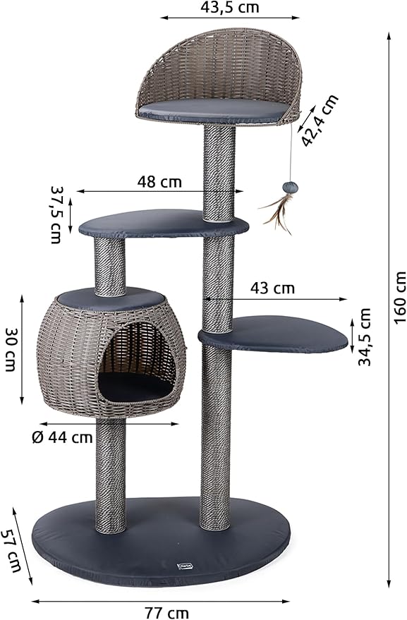 Prestina Buitenkrabpaal | Kunststof sisal | Onverslaanbaar tegen zon, regen en wind - Unopets - Beste producten voor honden en katten