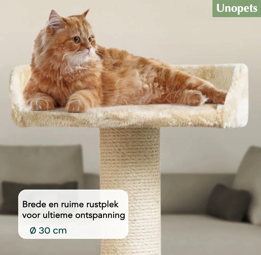 Het ronde bed van de Elite Krabpaal met kat