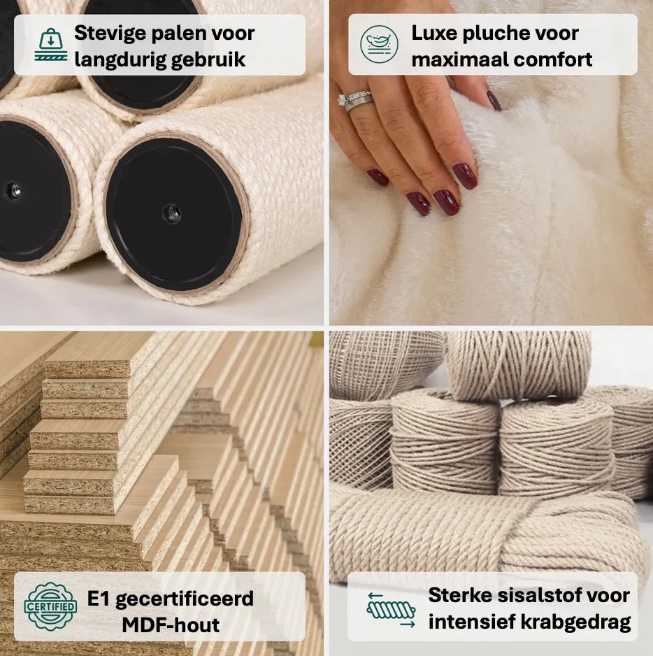 De kwaliteit van het materiaal dat gebruikt wordt in de Granaria Krabpaal