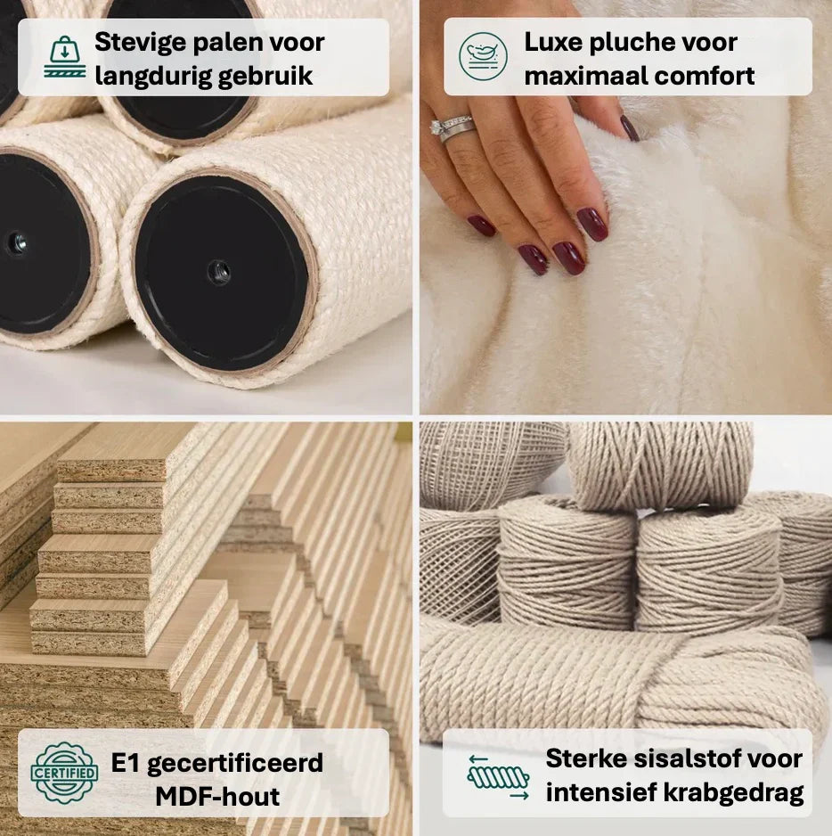 De gebruikte materialen in de Felino Krabtoren