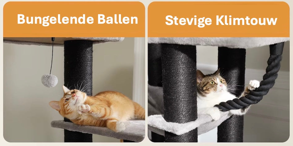 Stevige Krabpaal Voor Grote Katten | 7-Lagen Klimparadijs