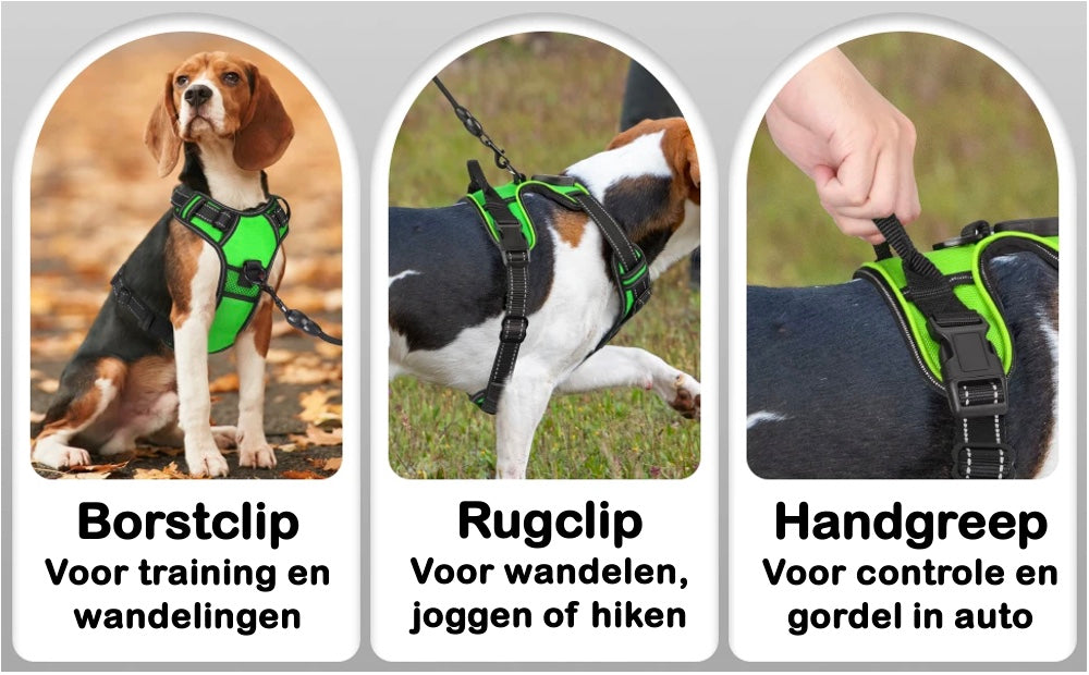 LumoDog Oplaadbaar LED Hondenharnas – Sterk & Reflecterend - Unopets - Beste producten voor honden en katten