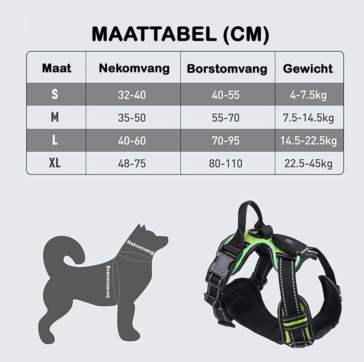 LumoDog Oplaadbaar LED Hondenharnas – Sterk & Reflecterend - Unopets - Beste producten voor honden en katten