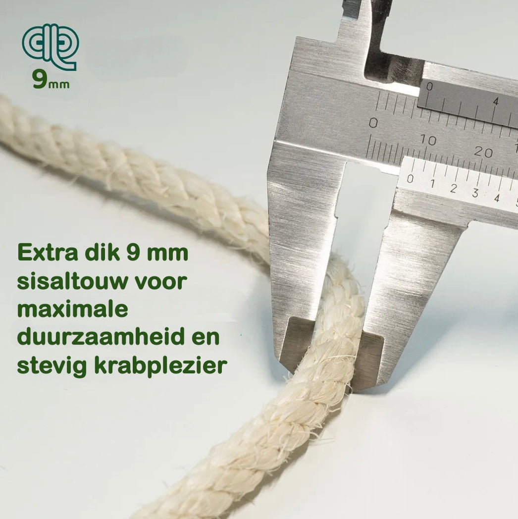 De dikte van het materiaal dat gebruikt wordt op de Granaria Krabpaal