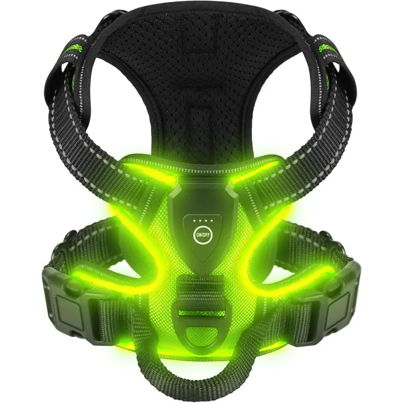 LumoDog Oplaadbaar LED Hondenharnas – Sterk & Reflecterend - Unopets - Beste producten voor honden en katten