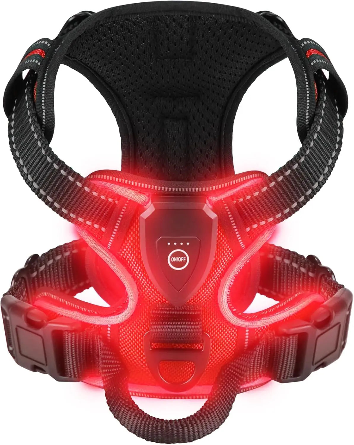 LumoDog Oplaadbaar LED Hondenharnas – Sterk & Reflecterend - Unopets - Beste producten voor honden en katten