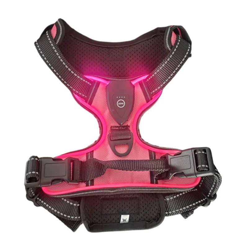 LumoDog Oplaadbaar LED Hondenharnas – Sterk & Reflecterend - Unopets - Beste producten voor honden en katten