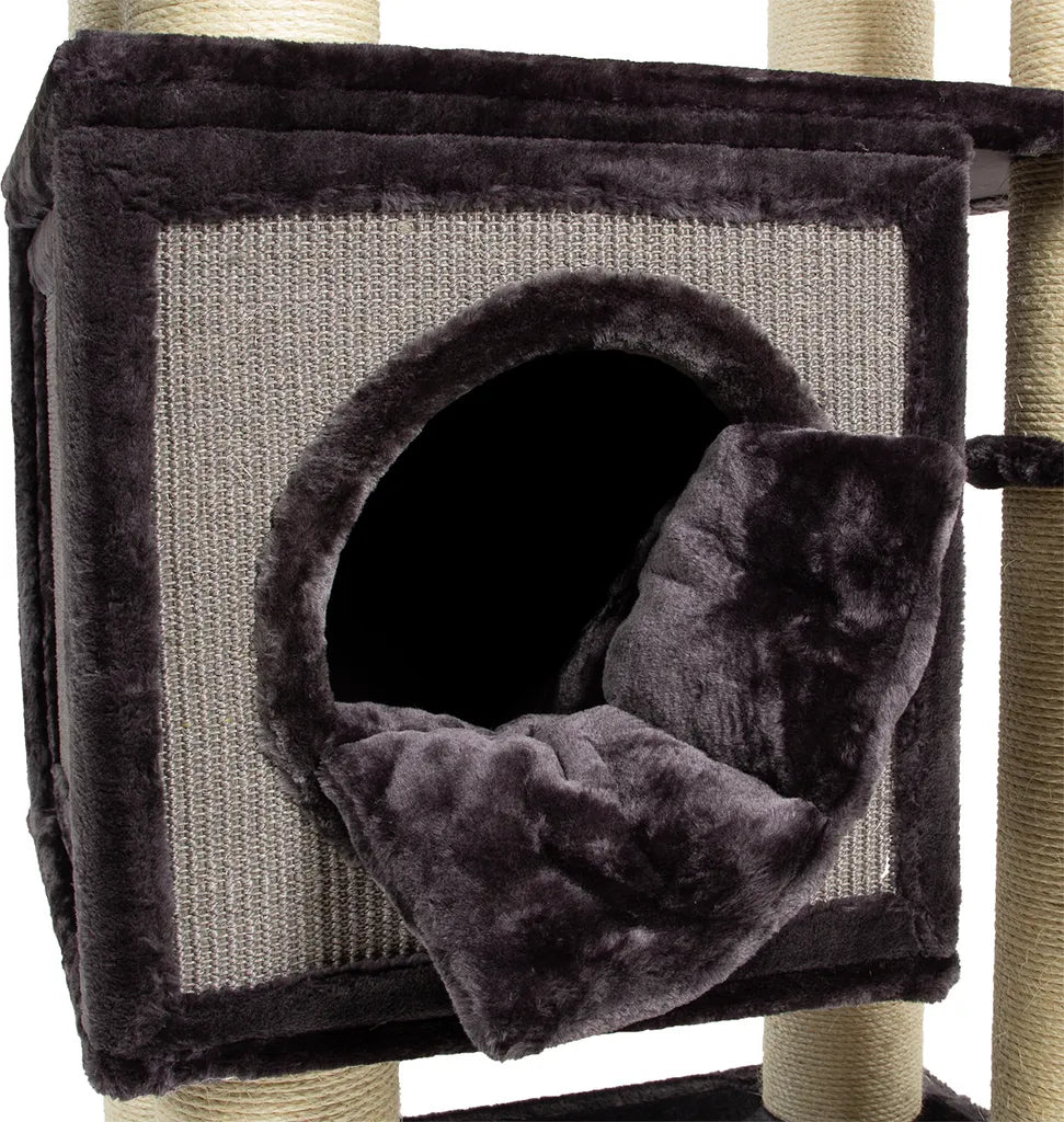 Kubus kattenhuis met kussen van de Sturdy Krabpaal