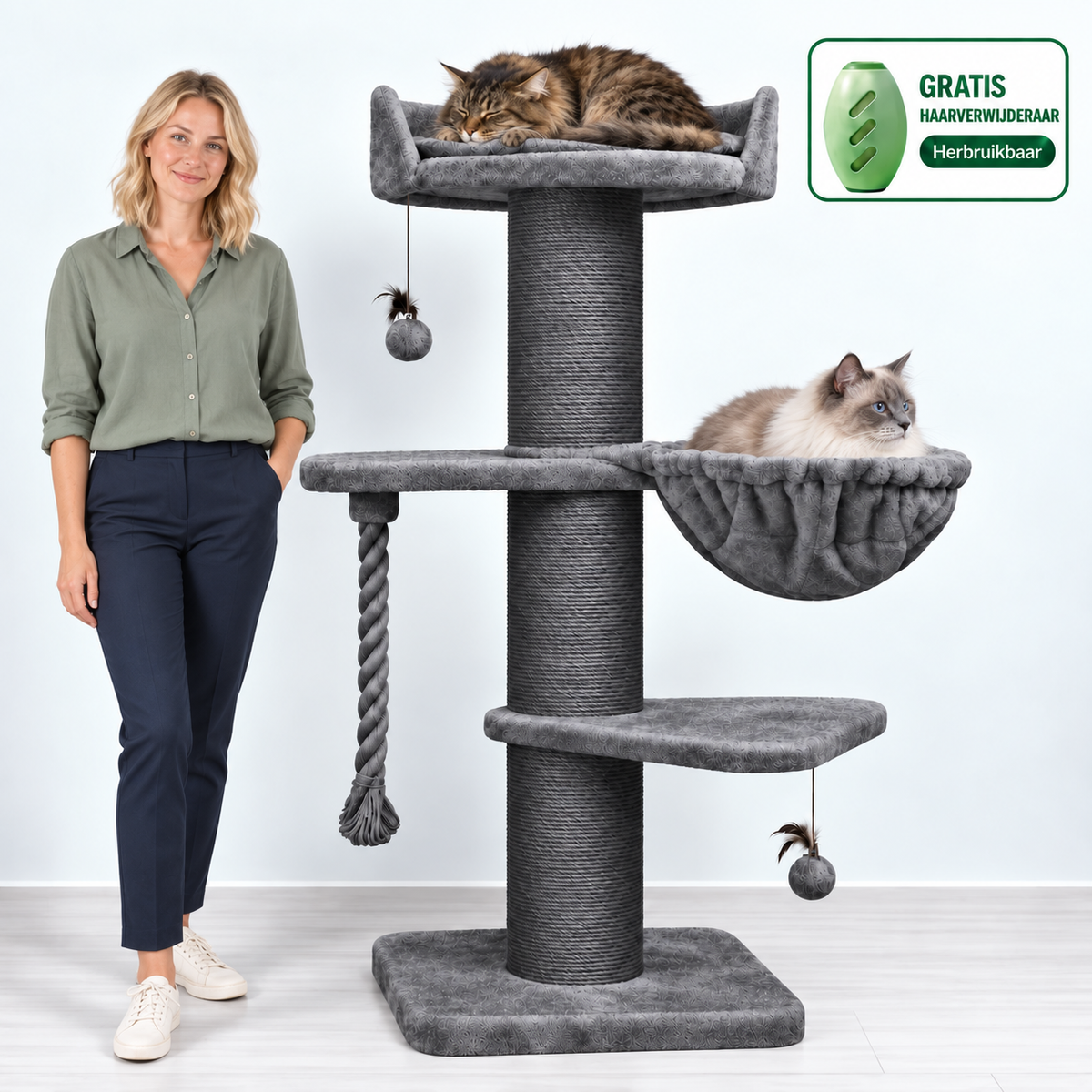 Granaria Krabpaal | Ø 22 cm krabstam | 10 mm sisalwikkeling | Sterk & Duurzaam - Unopets  - Beste producten voor honden en katten