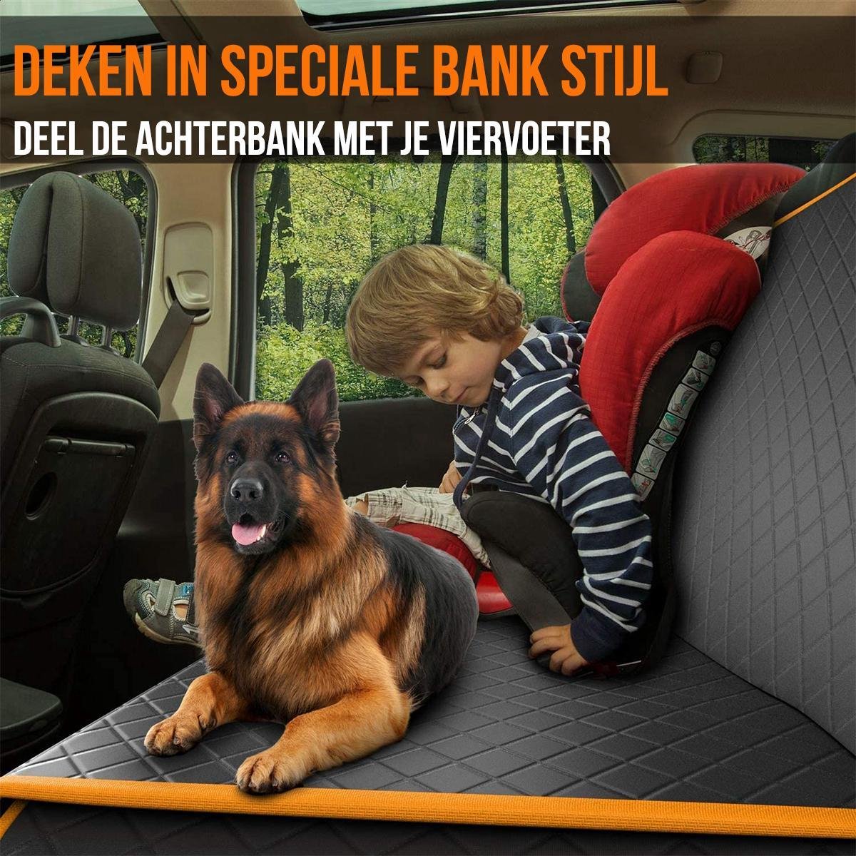 Waterdichte Autostoelbeschermer Voor Honden – Enkele Stoel, Universeel 100x52 Cm, Grijs, Wasbaar En Antislip