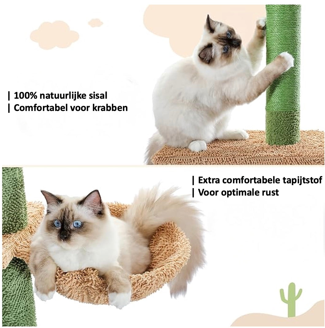 De Speeltoren Mimi is een kleurrijke speeltoren voor katten met vijf platforms, een hangmat en een sisal-bedekte krabpaal. Met een verstelbare hoogte en eenvoudige installatie biedt deze toren klimplezier en speelplezier zonder boren. Perfect voor elke woonkamer!