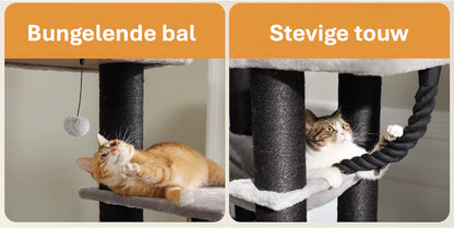 Miauw Speeltoren XXL – Stevige Krabpaal voor Grote en Actieve Katten