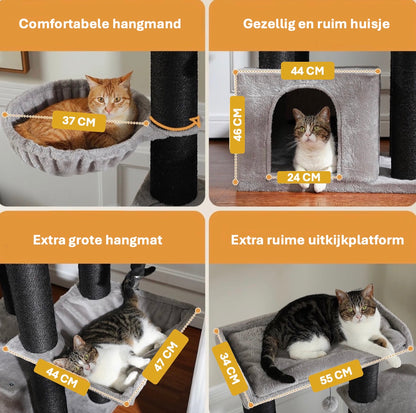 Miauw Speeltoren XXL – Stevige Krabpaal voor Grote en Actieve Katten