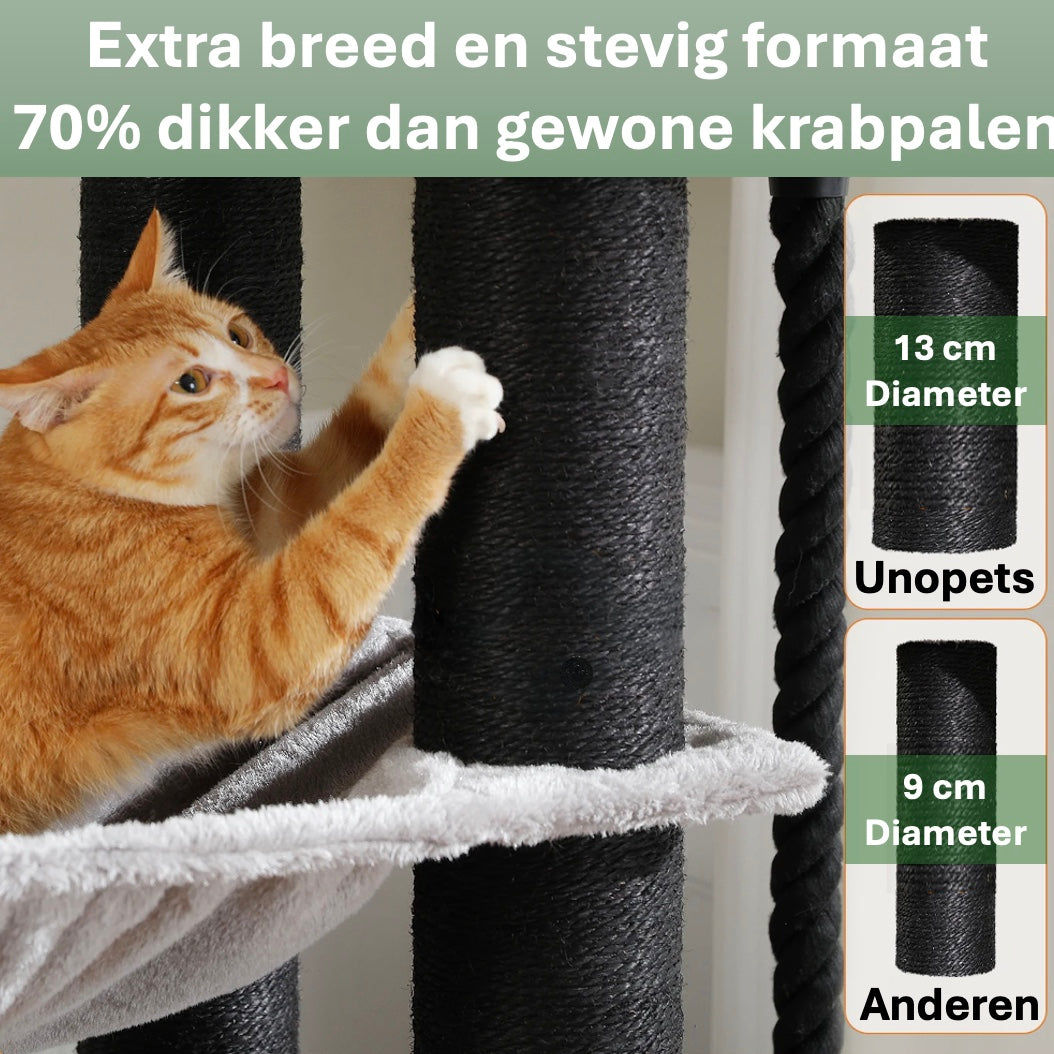 Miauw Speeltoren XXL – Stevige Krabpaal voor Grote en Actieve Katten