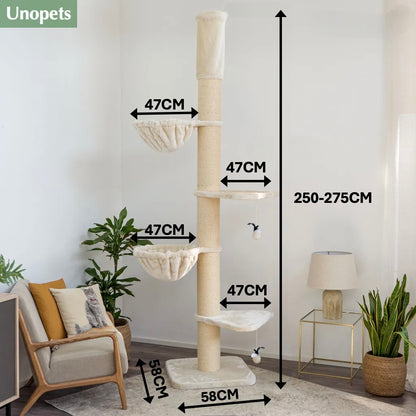 De afmetingen van de manden, plateaus en hoogte van de Felino Krabtoren 