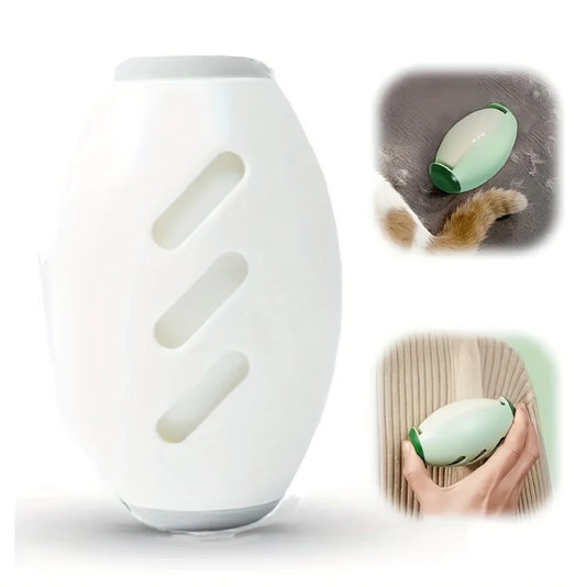 Een witte lint roller van Unopets op een witte achtergrond voor het verwijderen van haren van huisdieren op tapijten, meubels en kleding