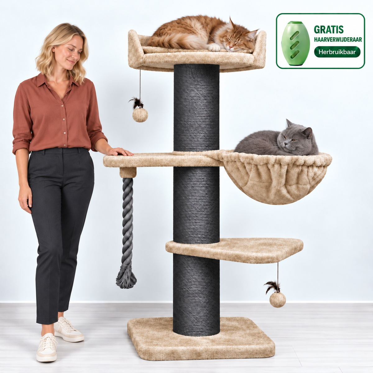 Granaria Krabpaal | Ø 22 cm krabstam | 10 mm sisalwikkeling | Sterk & Duurzaam - Unopets  - Beste producten voor honden en katten